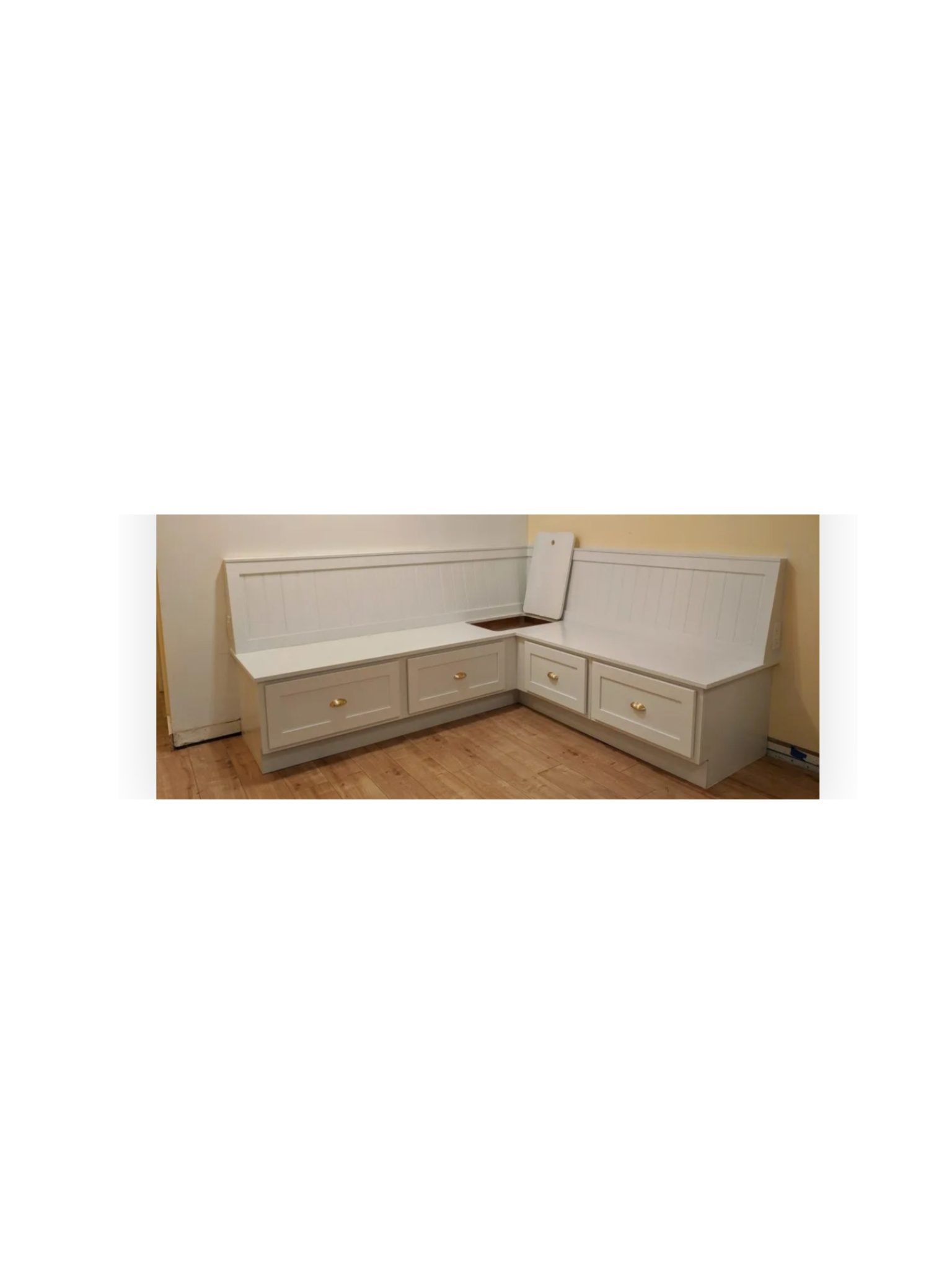 Custom Made L Shape Banquette Seating With Storage. – Booth Seating